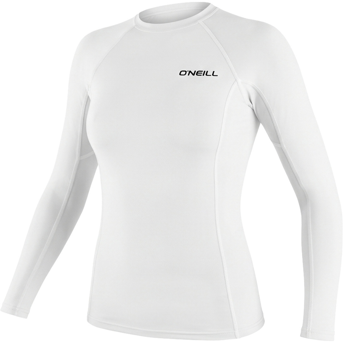 2026 O'Neill Womens Basic Skins Long Sleeve Rash Vest 5718 - White